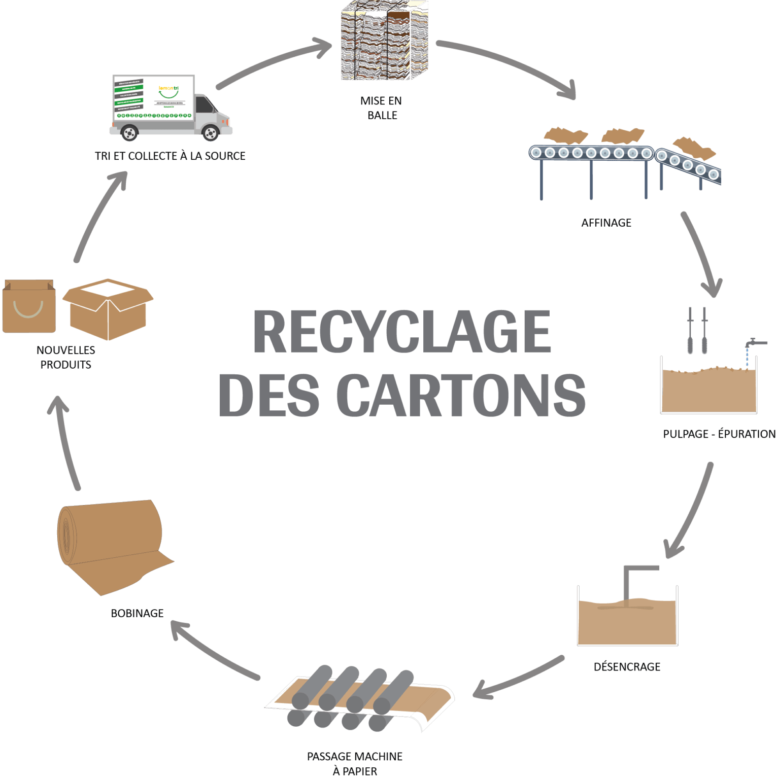 Le Recyclage Du Carton Lemon Tri