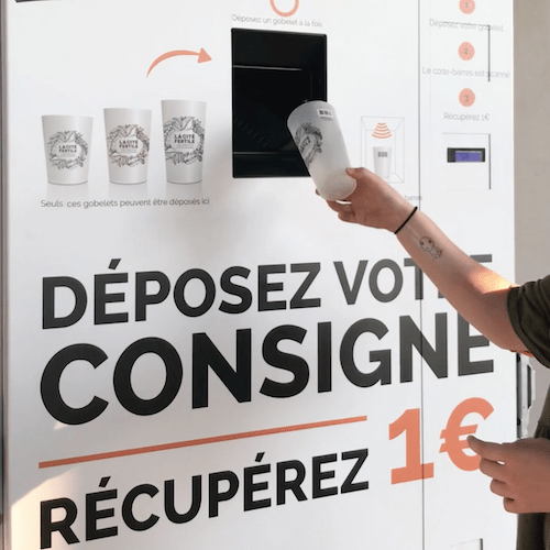 Retour de consigne à la machine de réemploi