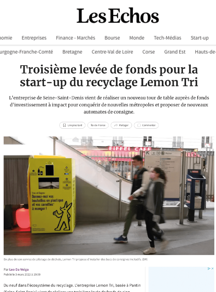 Retombées Presse Lemon Tri 2022